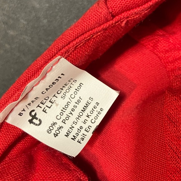 VTG 80s TED FLETCHER Sports Cabbie Red Newsboy Blank Trapper Hat Unisex - Picture 5 of 6